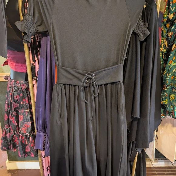 Black Midi Oblivion Dress from Forest Ink - Picture 3 of 5